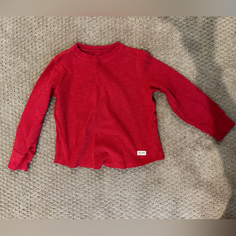 Boys GAP red long sleeve